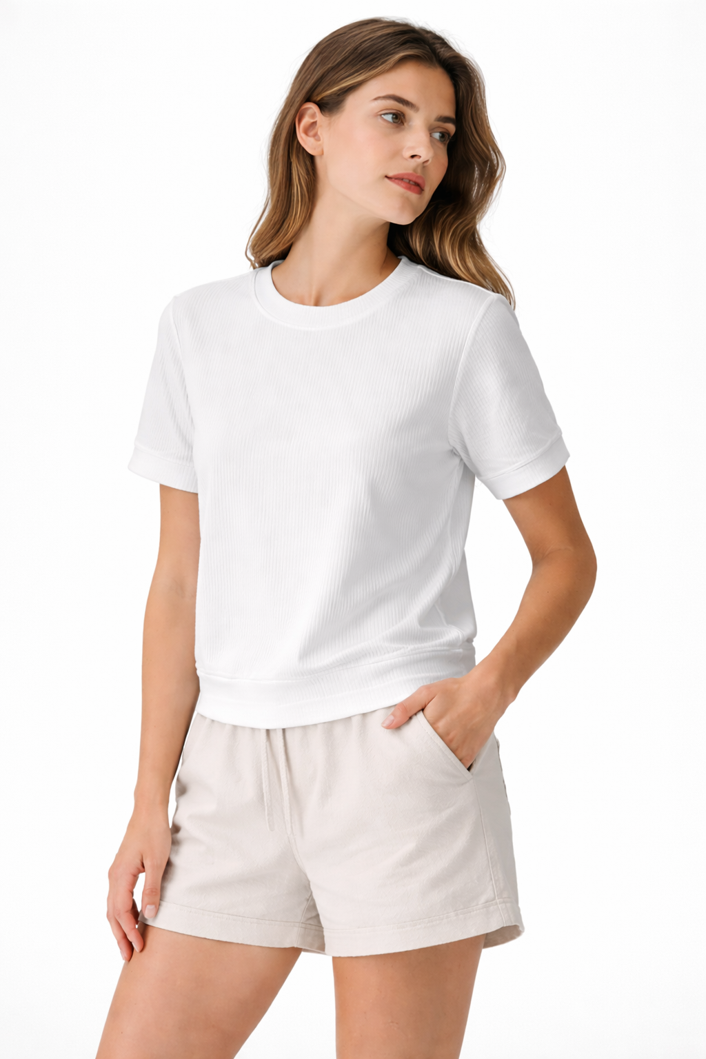 Women’s Ribbed Short-Sleeve Top