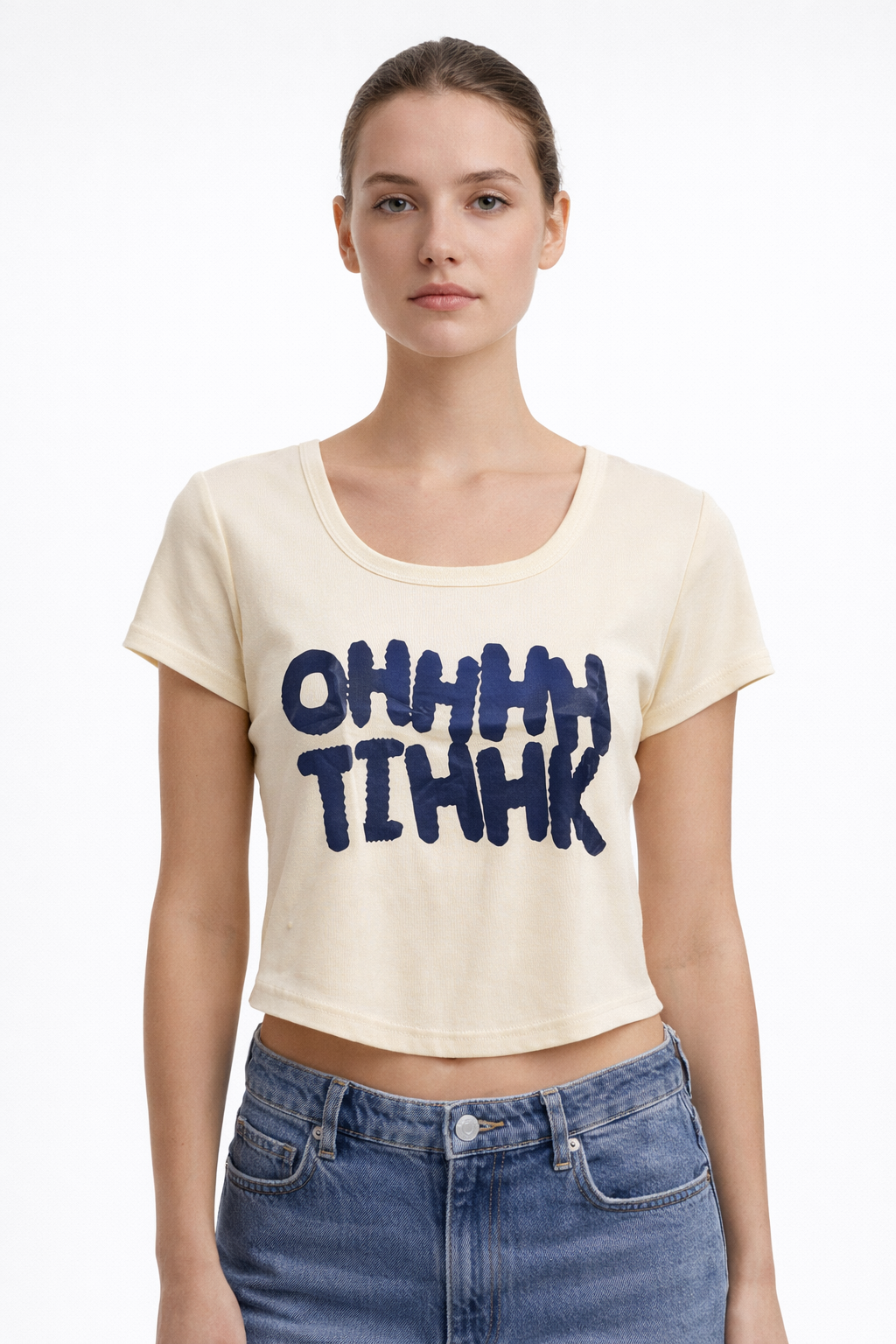 Women’s Slim Ribbed Short-Sleeve Crop Top