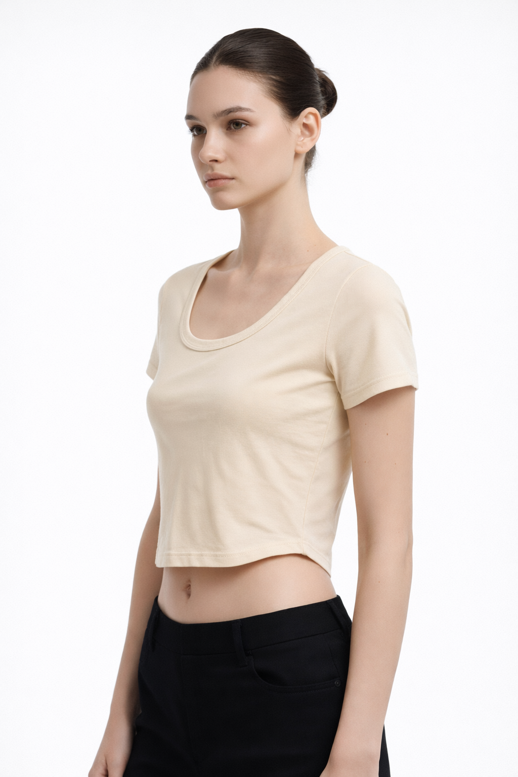 Women’s Solid Ribbed Crop Top