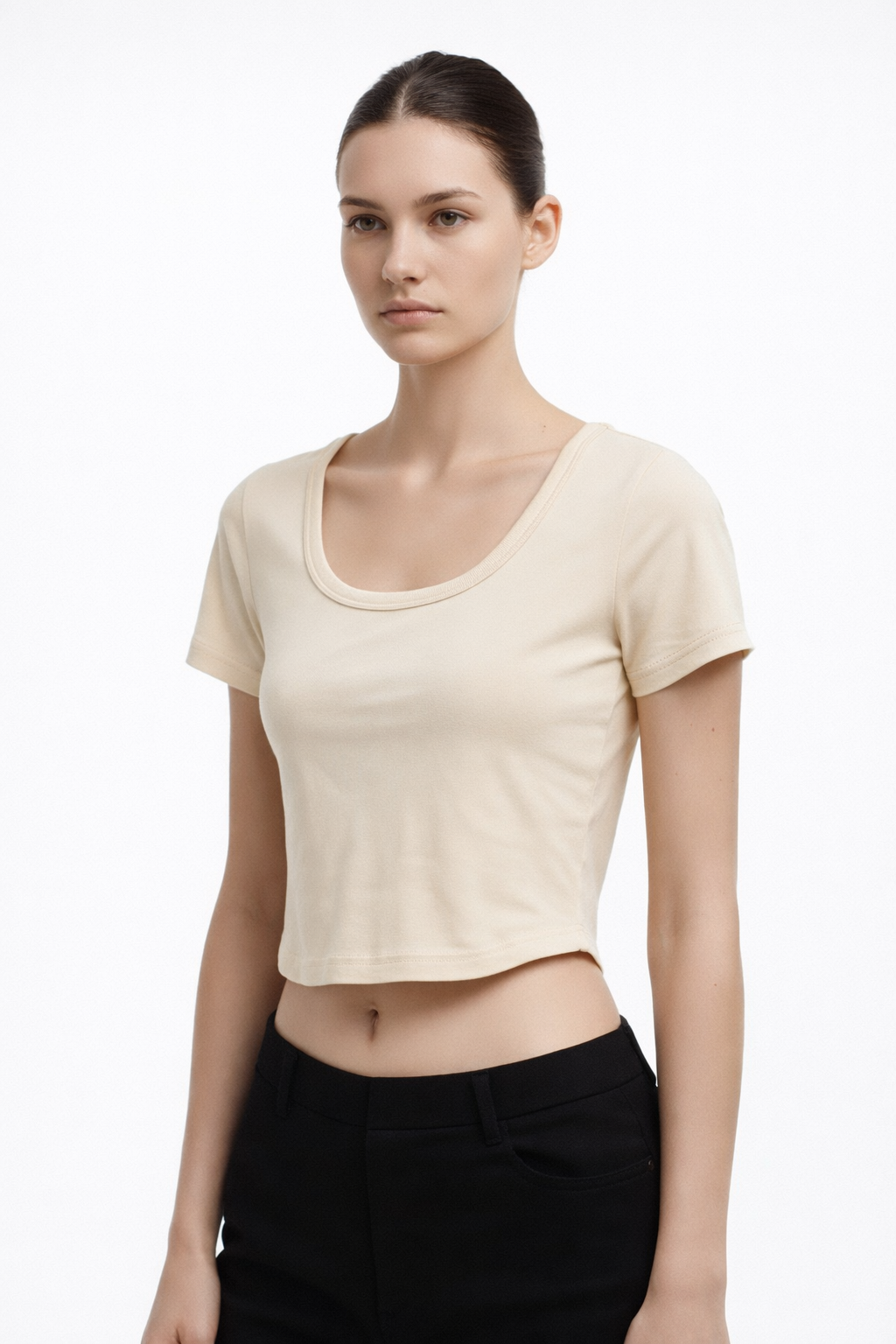 Women’s Solid Ribbed Crop Top