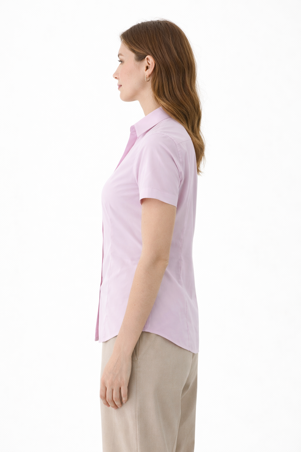 Women’s Lilac Short Sleeve Formal Shirt