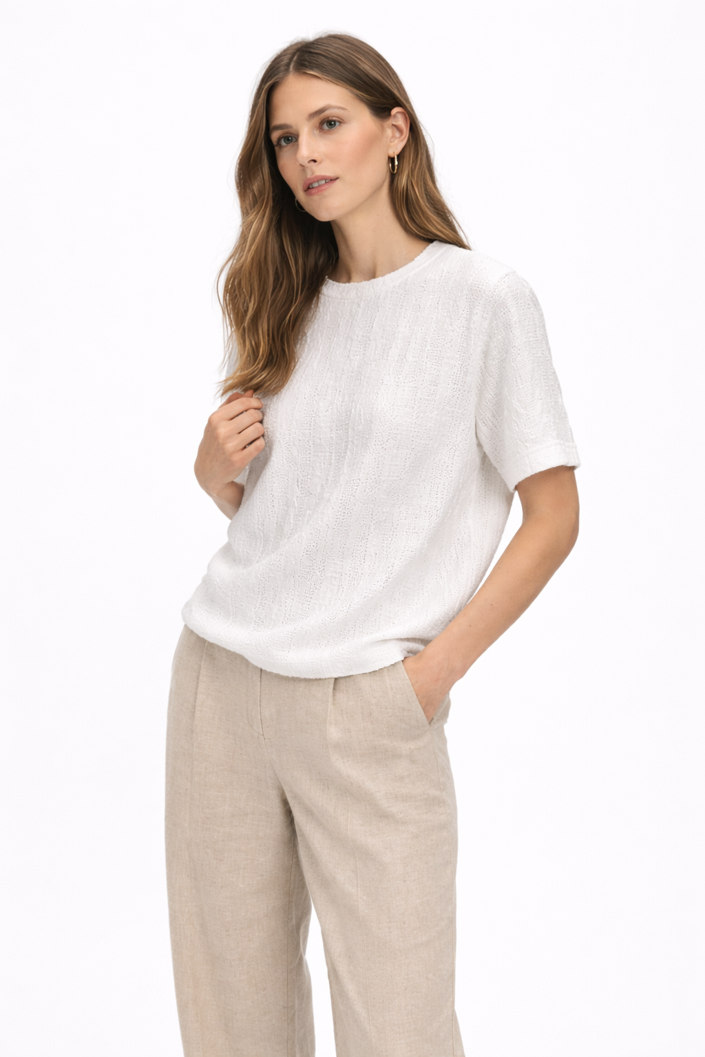 Women’s Textured Short-Sleeve Top