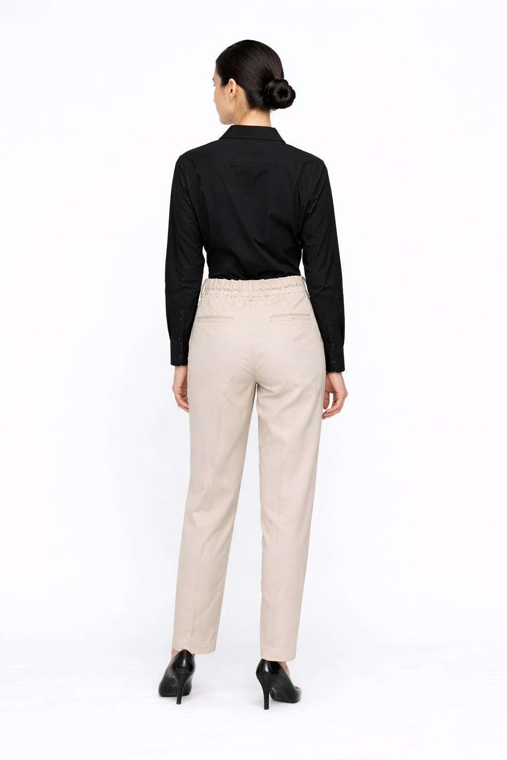 Women’s Beige Tailored Formal Trousers