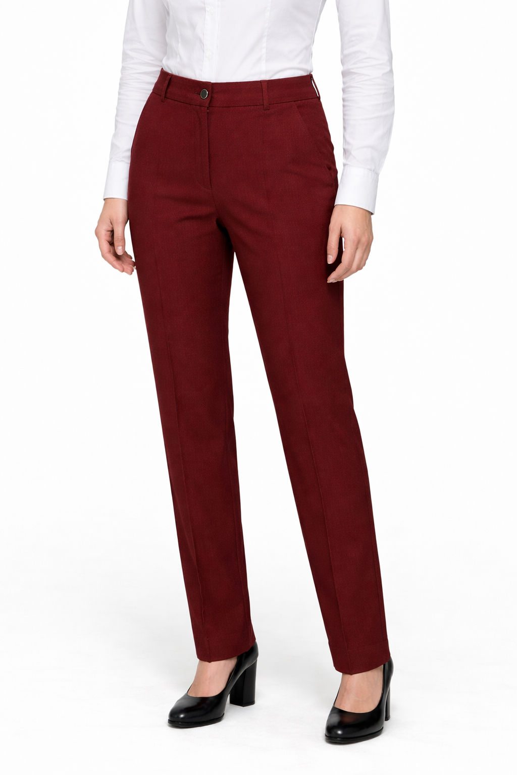 Women’s Burgundy Tailored Formal Trousers