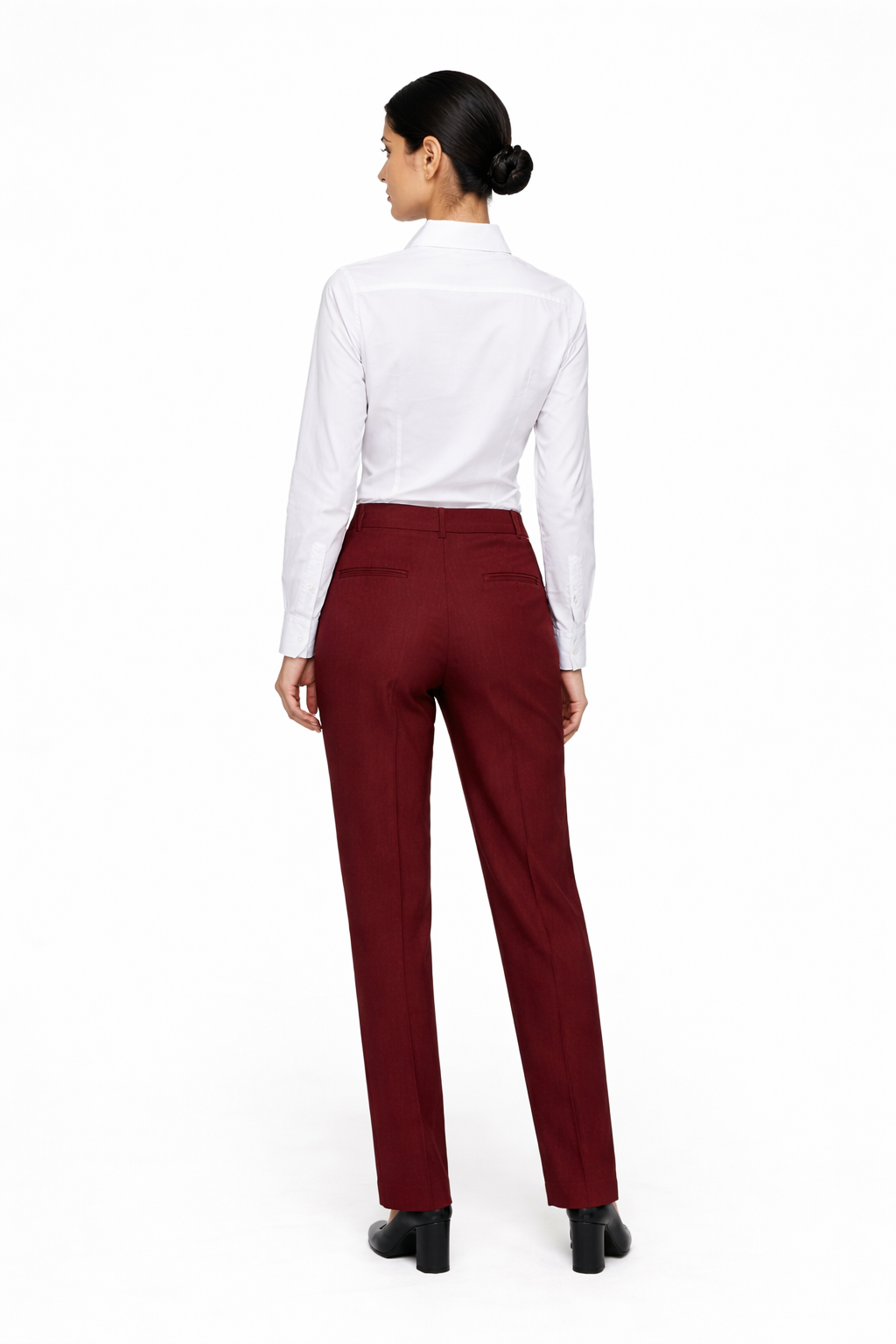 Women’s Burgundy Tailored Formal Trousers