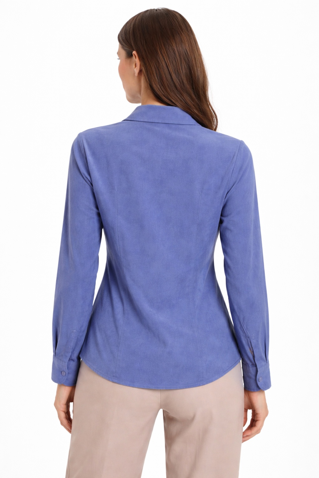 Women’s Tailored Button-Down Shirt – Soft Blue