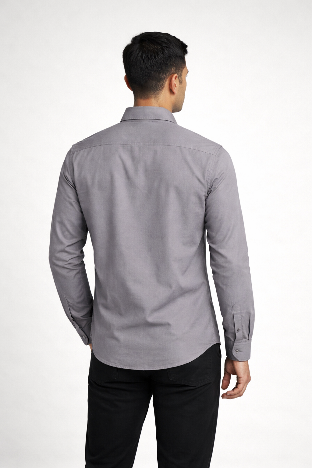 Men’s Printed Pocket Long-Sleeve Shirt