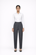 Women’s Tailored Straight-Leg Formal Trousers – Charcoal Grey