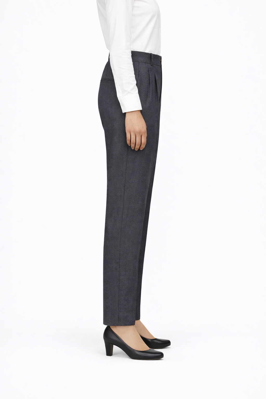 Women’s Tailored Straight-Leg Formal Trousers – Charcoal Grey