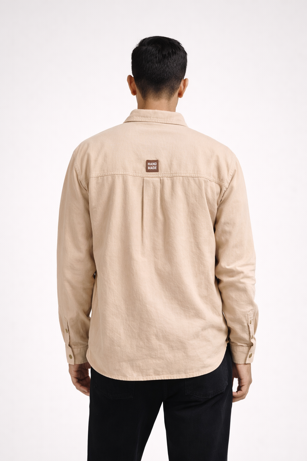 Men’s Light Beige Utility Overshirt
