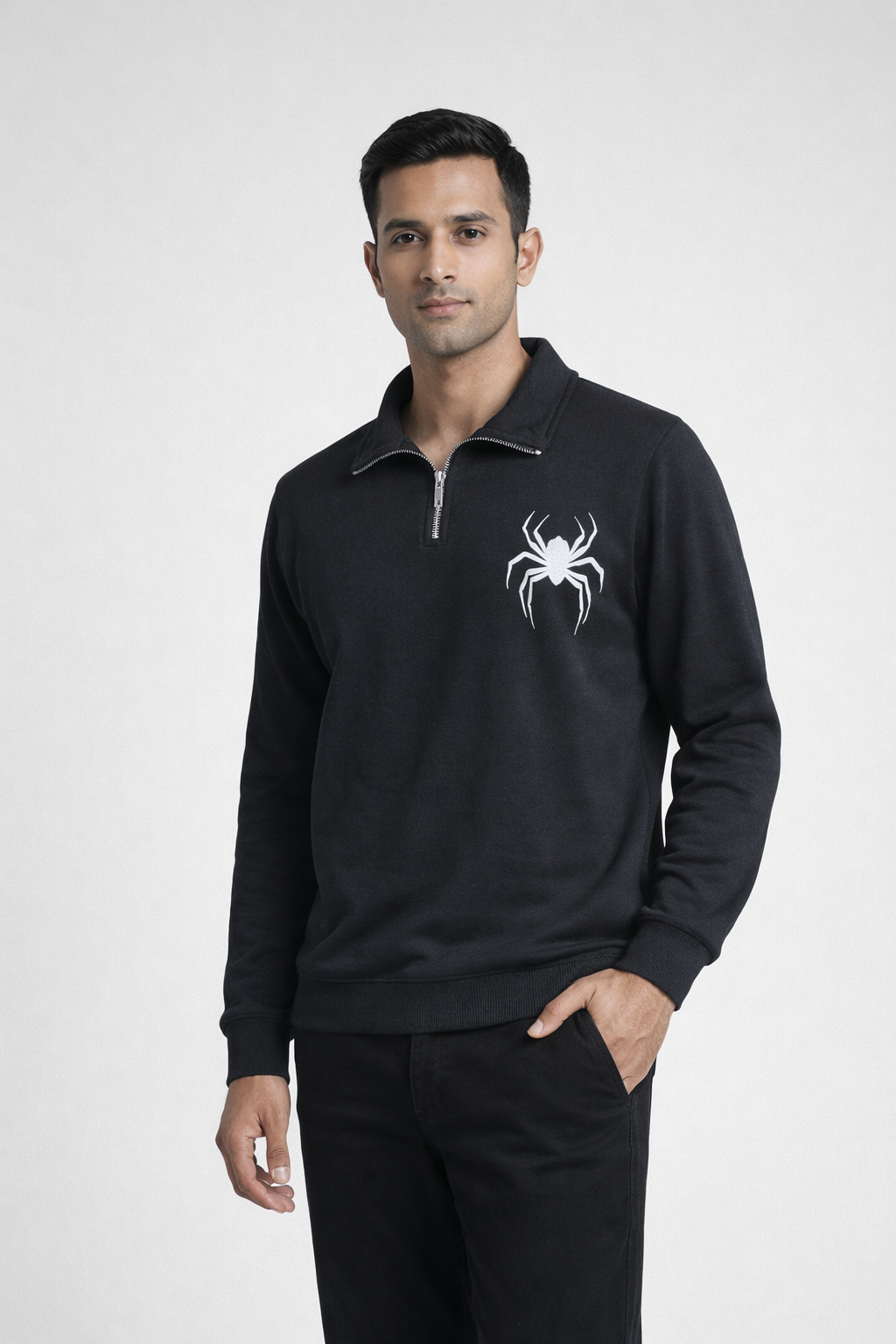 Men’s Black Half-Zip Sweatshirt