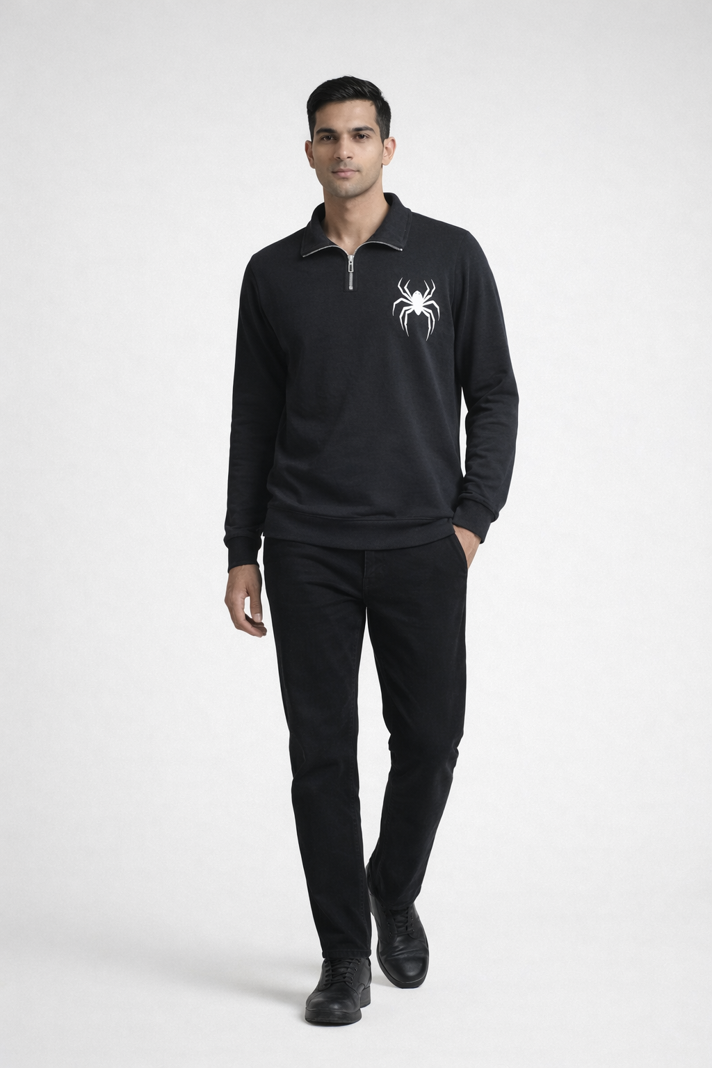 Men’s Black Half-Zip Sweatshirt