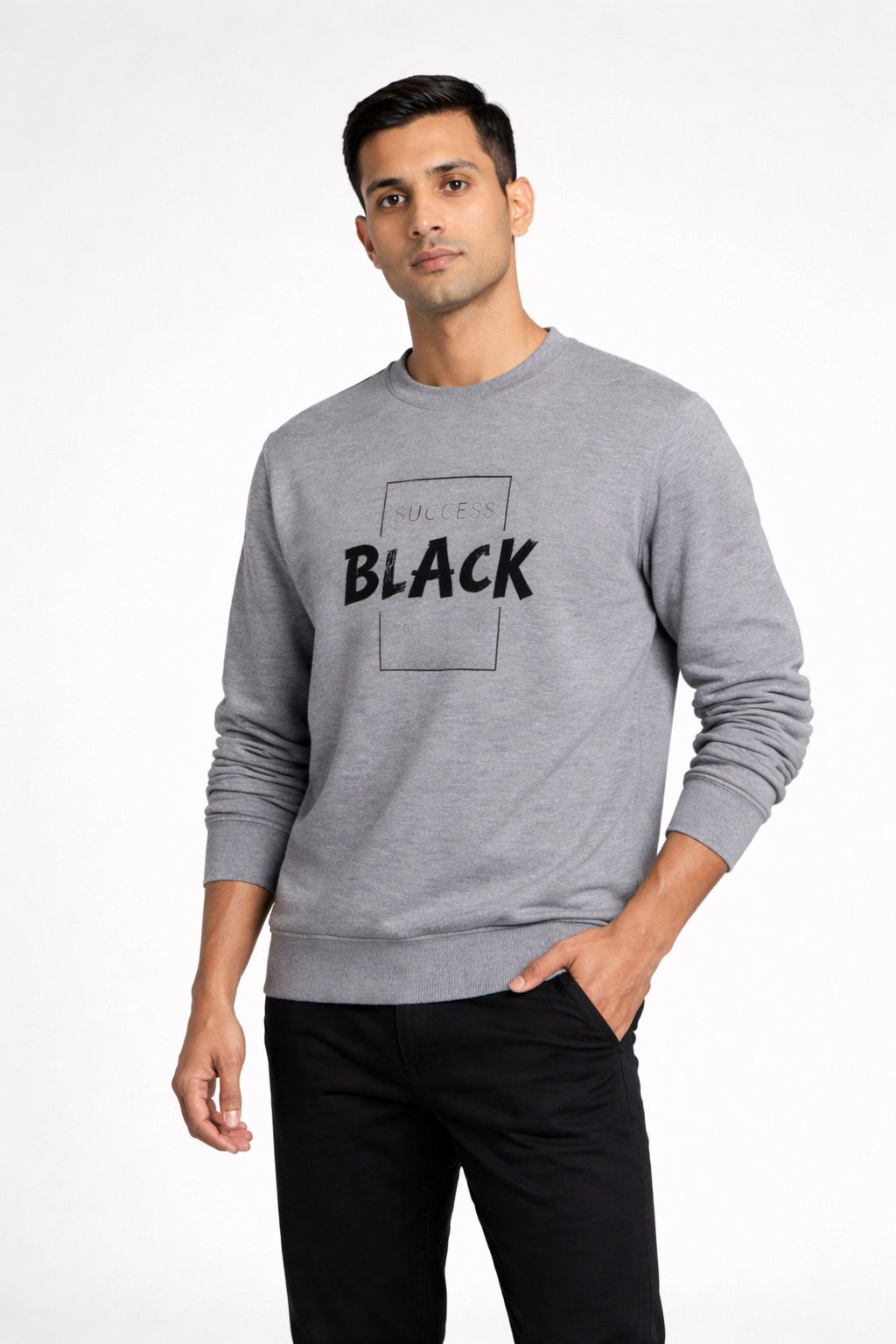 Men’s Grey Printed Sweatshirt