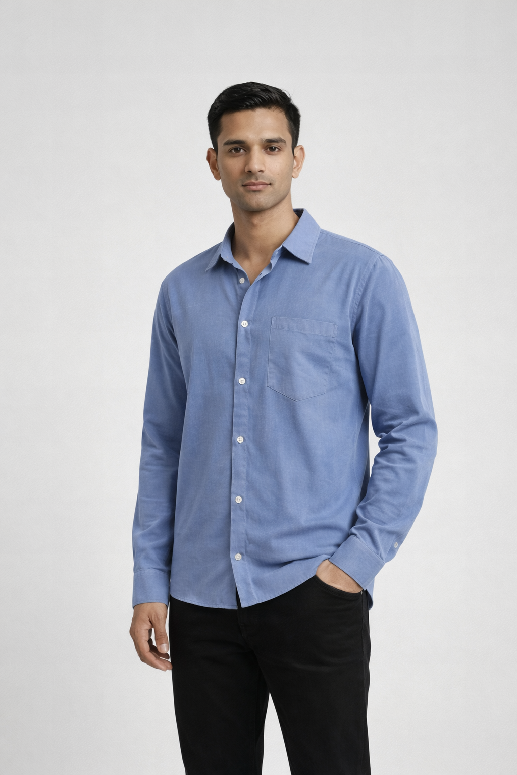 Men’s Sky Blue Classic Full Sleeve Shirt