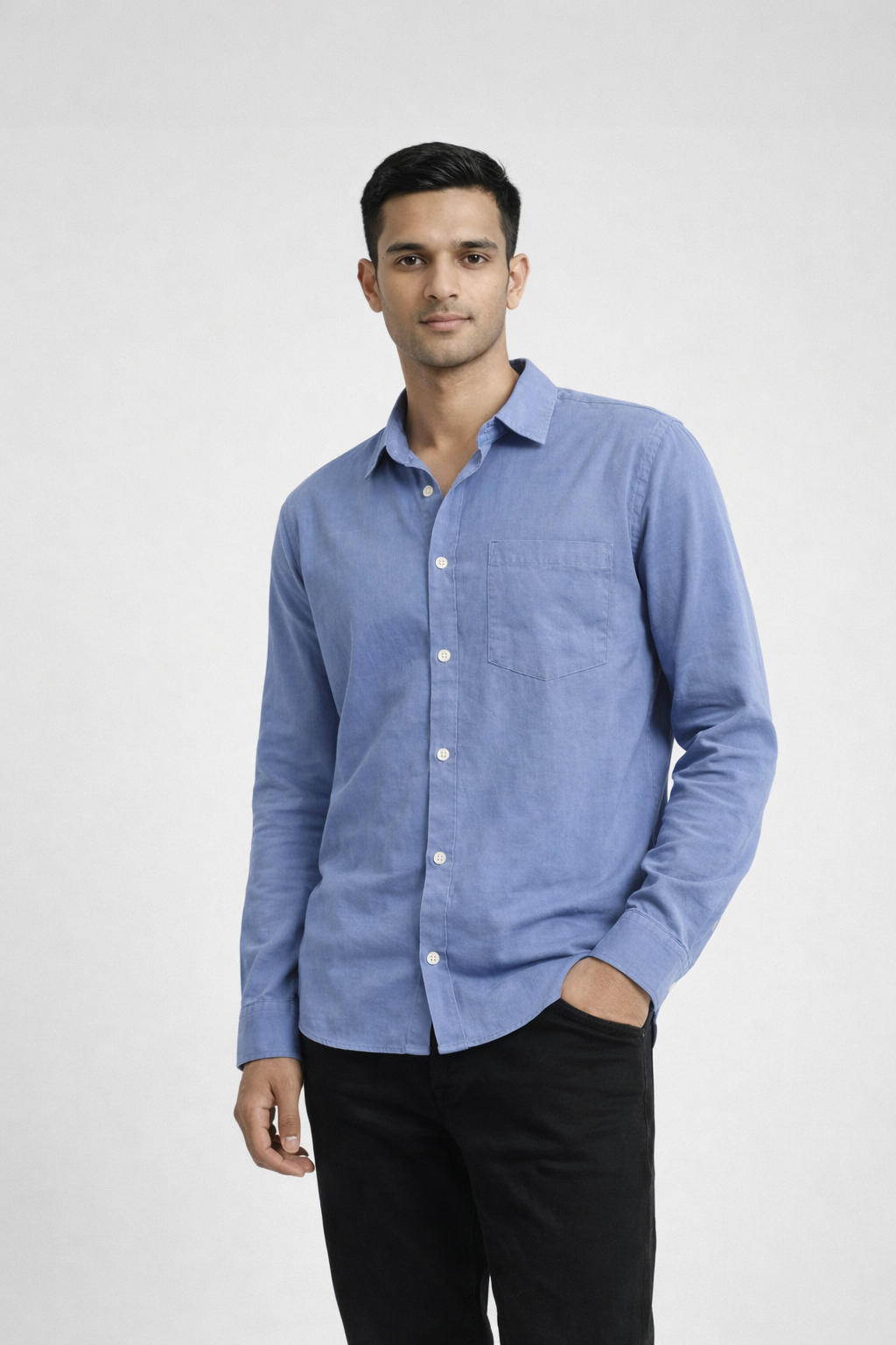 Men’s Sky Blue Classic Full Sleeve Shirt