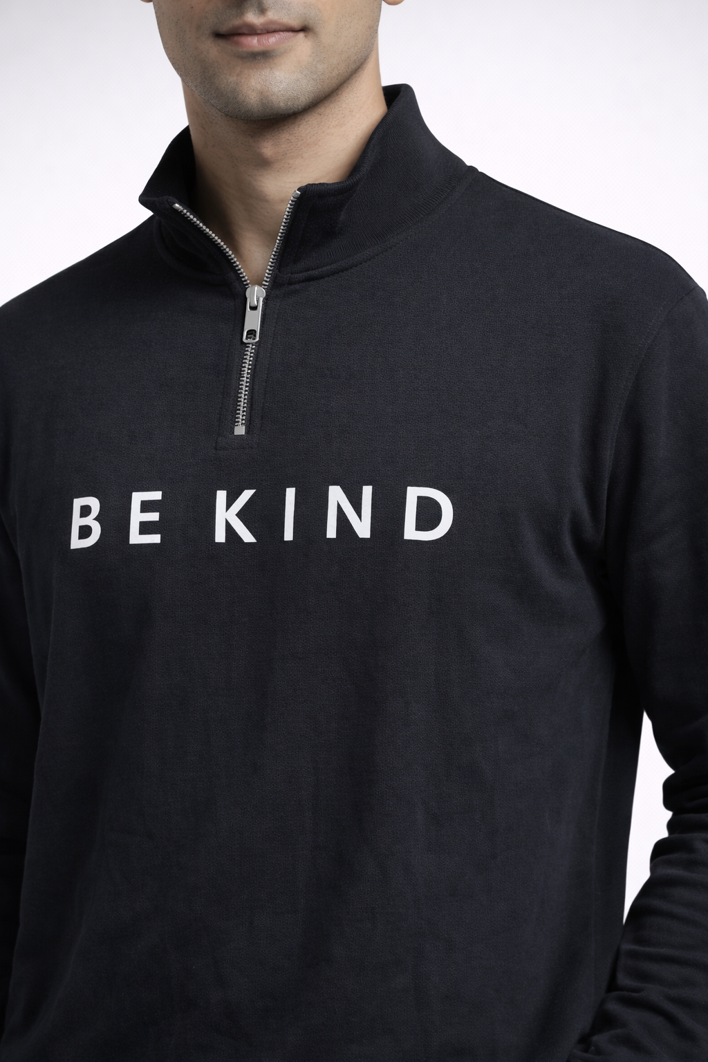 Men’s  Half-Zip Sweatshirt – Black