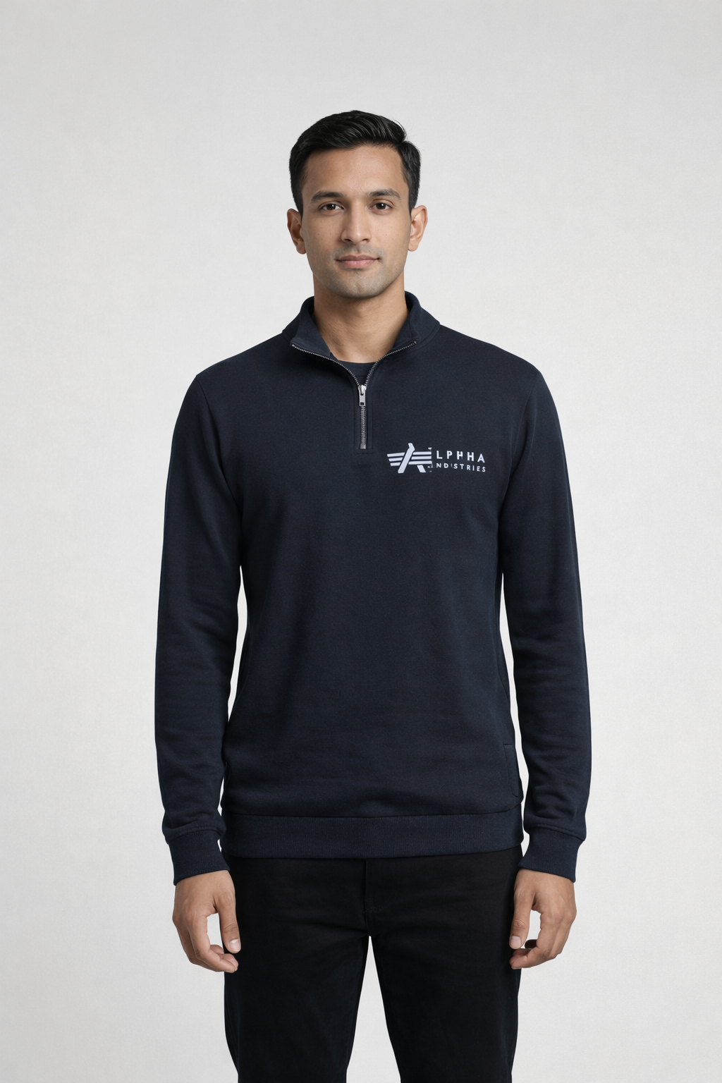 Men’s Half-Zip Sweatshirt – Black