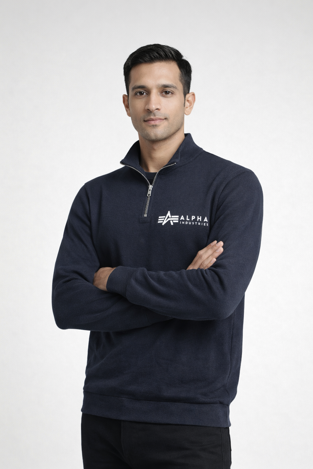 Men’s Half-Zip Sweatshirt – Black
