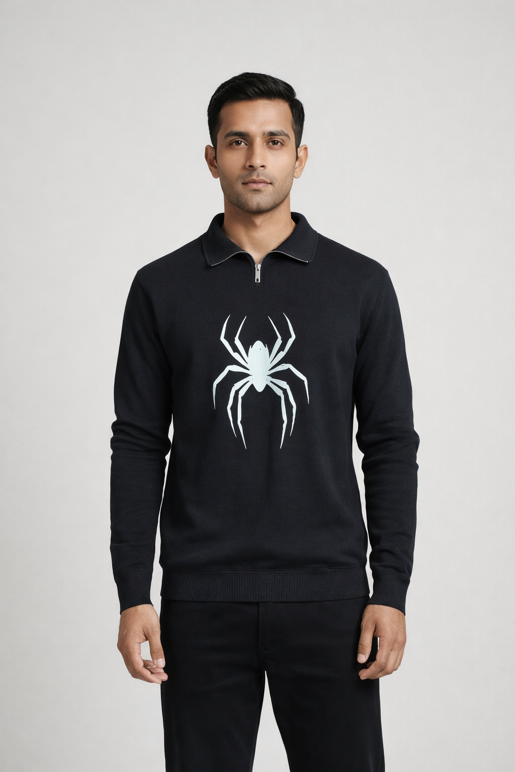 Men’s Black Half-Zip Sweatshirt