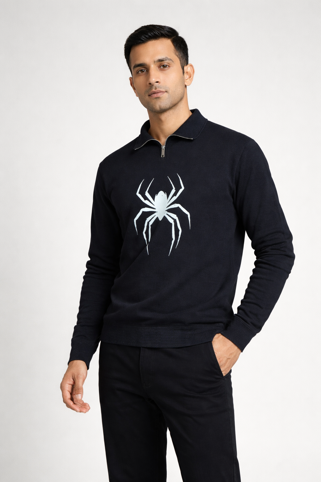 Men’s Black Half-Zip Sweatshirt