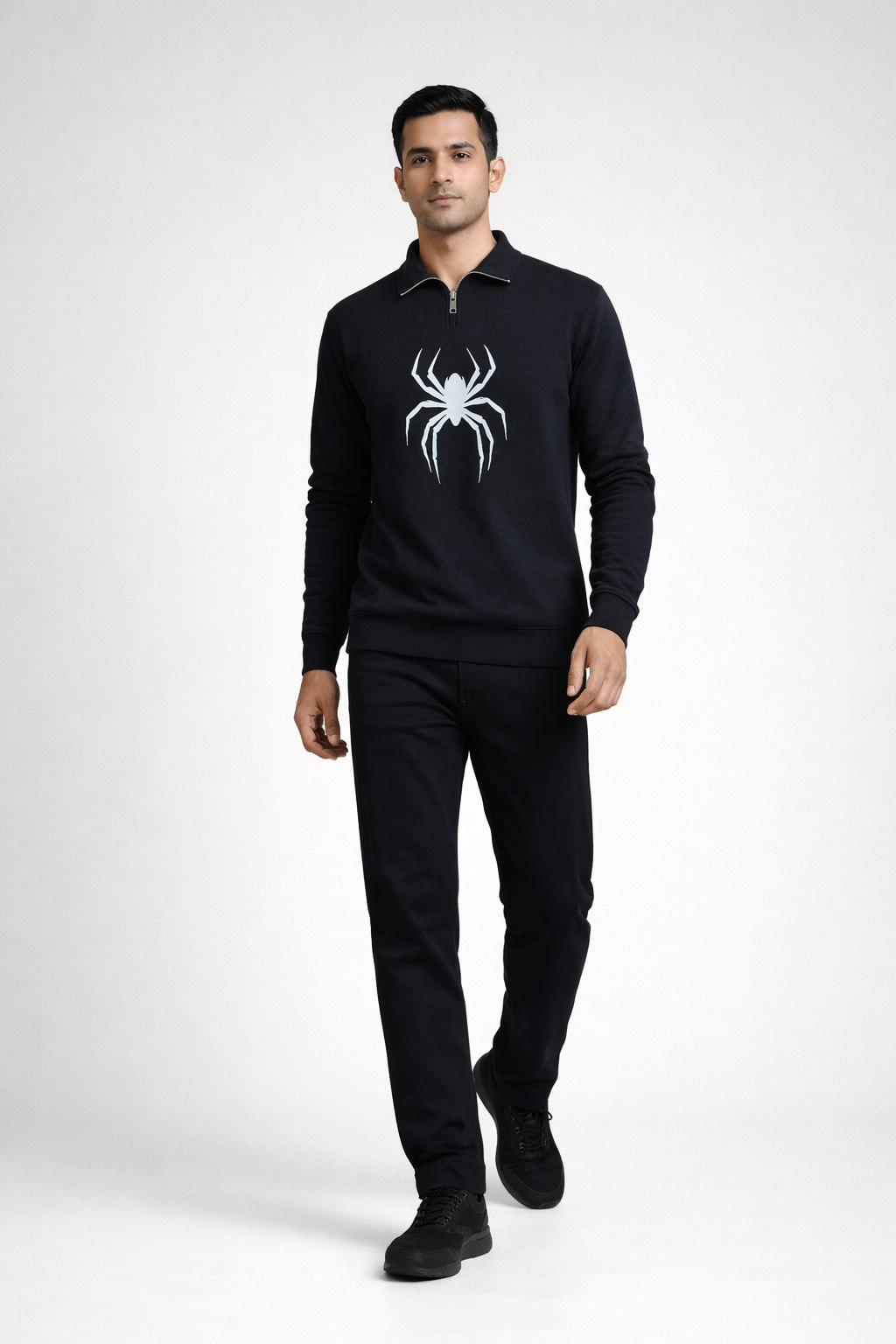 Men’s Black Half-Zip Sweatshirt