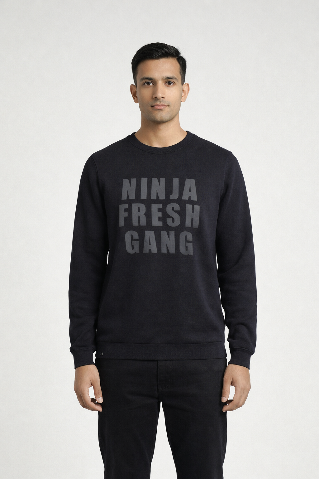 Men’s Black Printed Sweatshirt