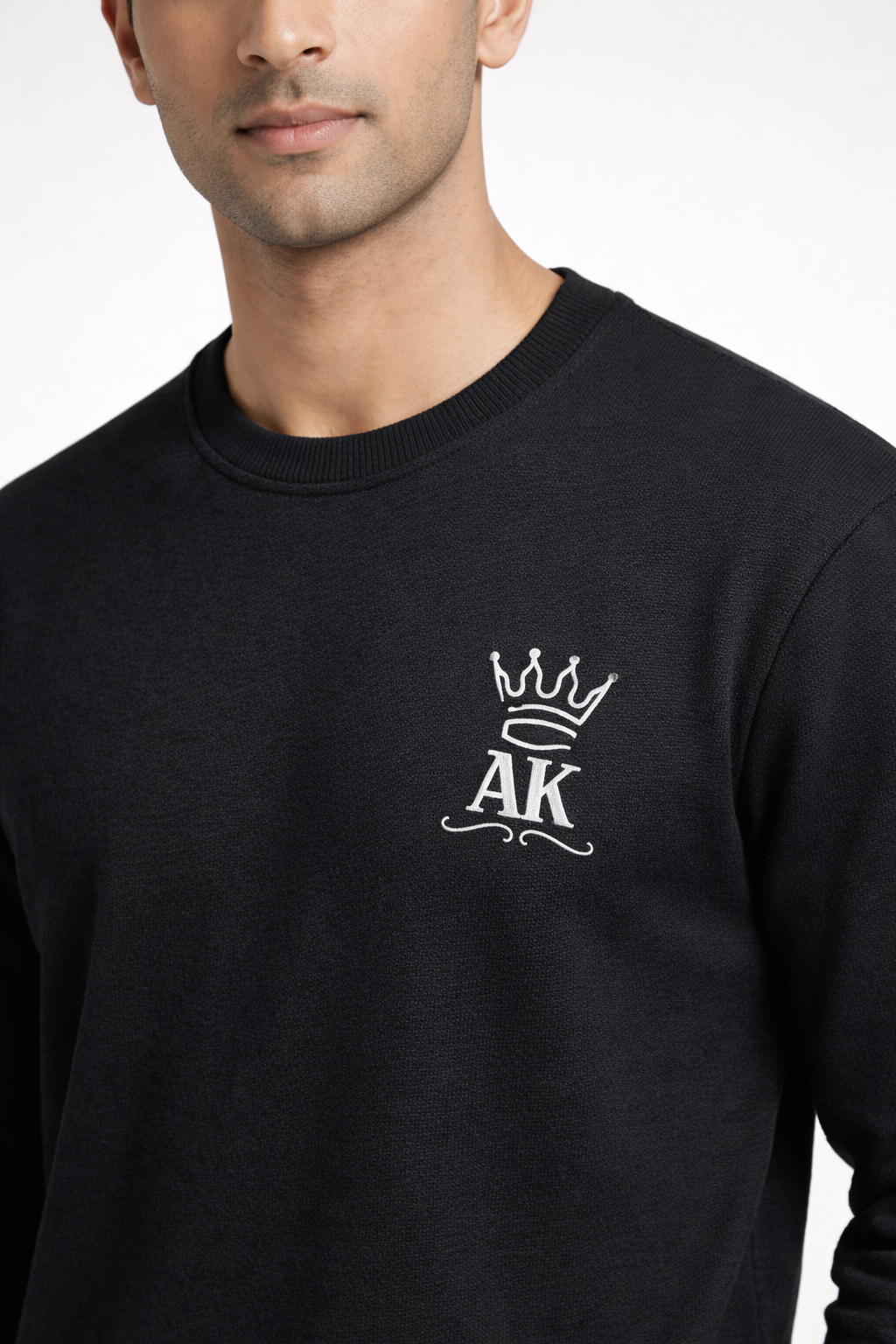 Men’s Classic Black Crew Neck Sweatshirt