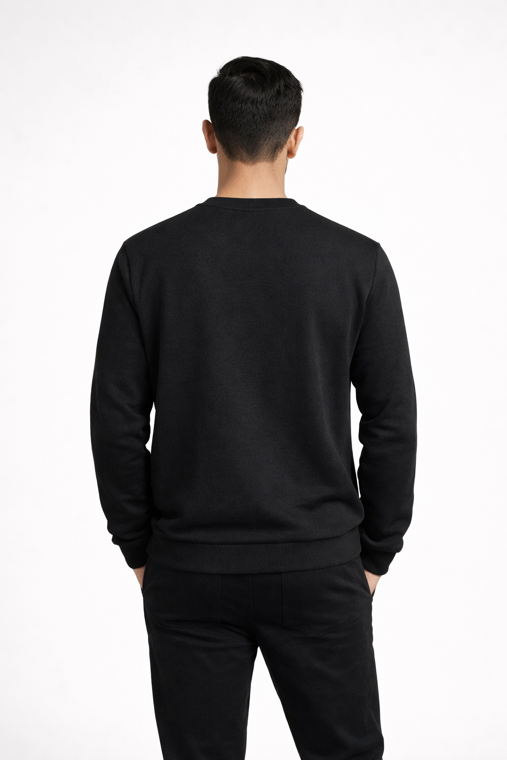 Men’s Classic Black Crew Neck Sweatshirt