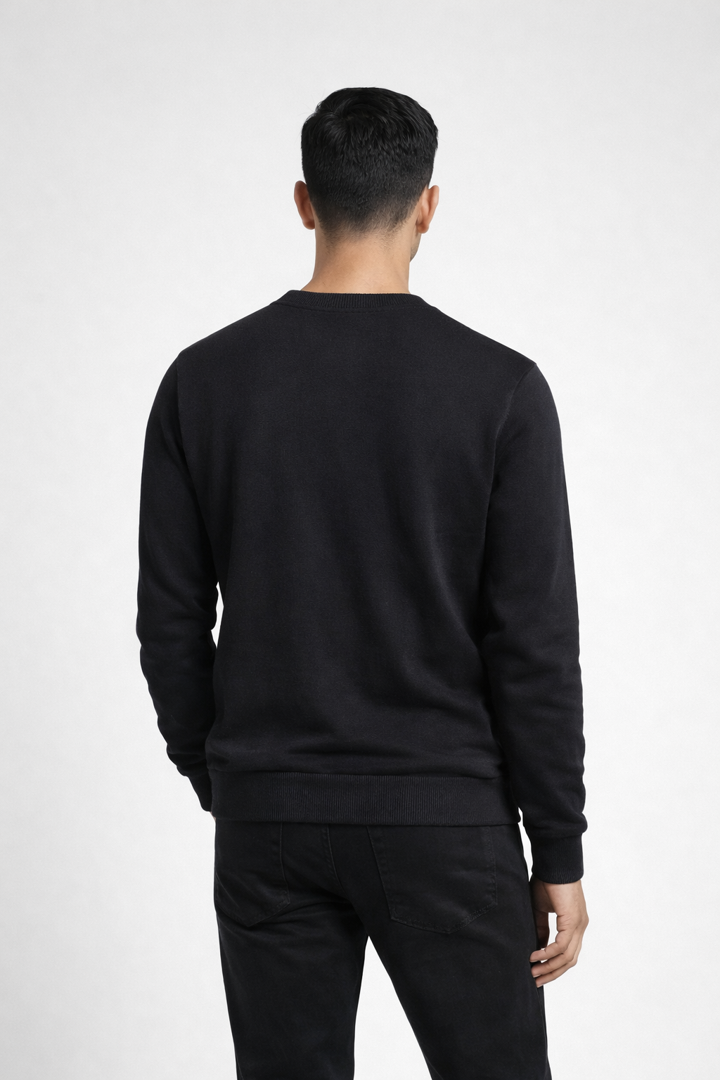 Men’s Classic Black Crew Neck Sweatshirt