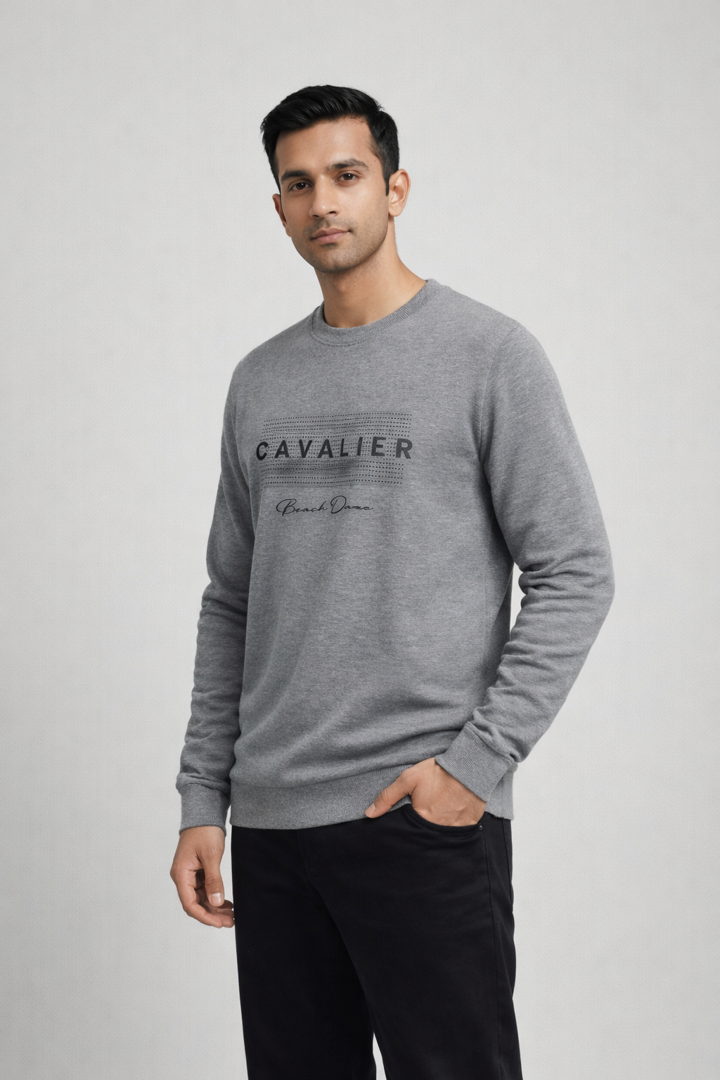 Men’s Grey Printed Sweatshirt