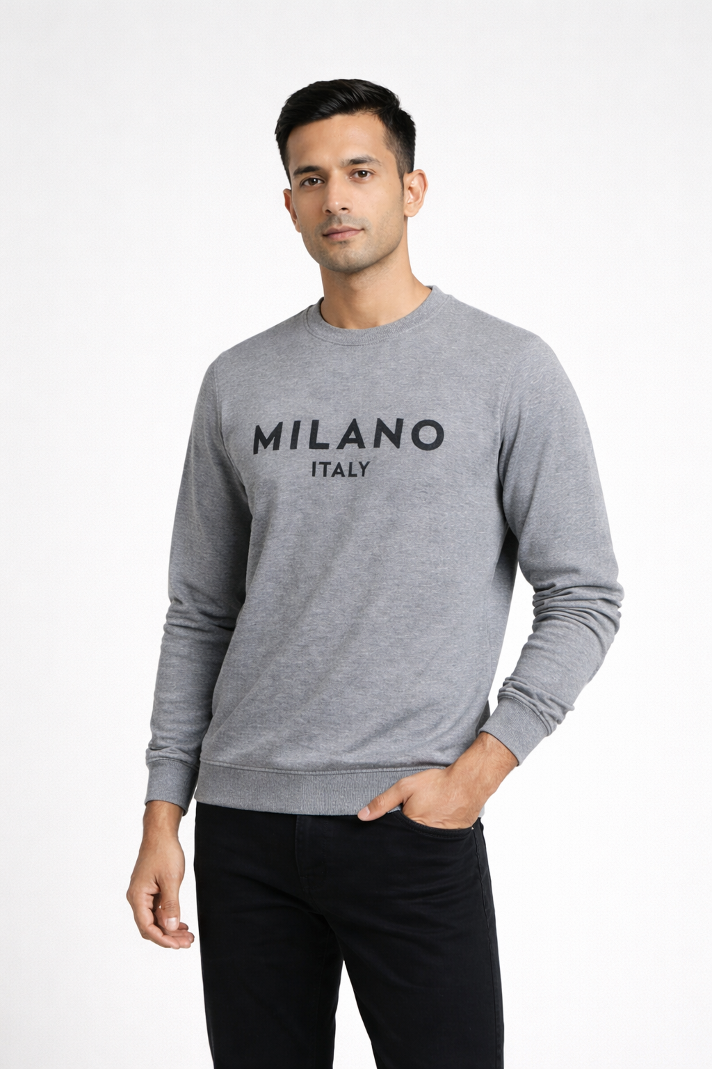 Men’s Grey Printed Sweatshirt