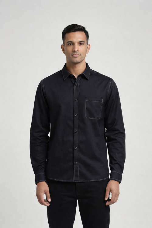 Men’s Black Classic Full Sleeve Shirt