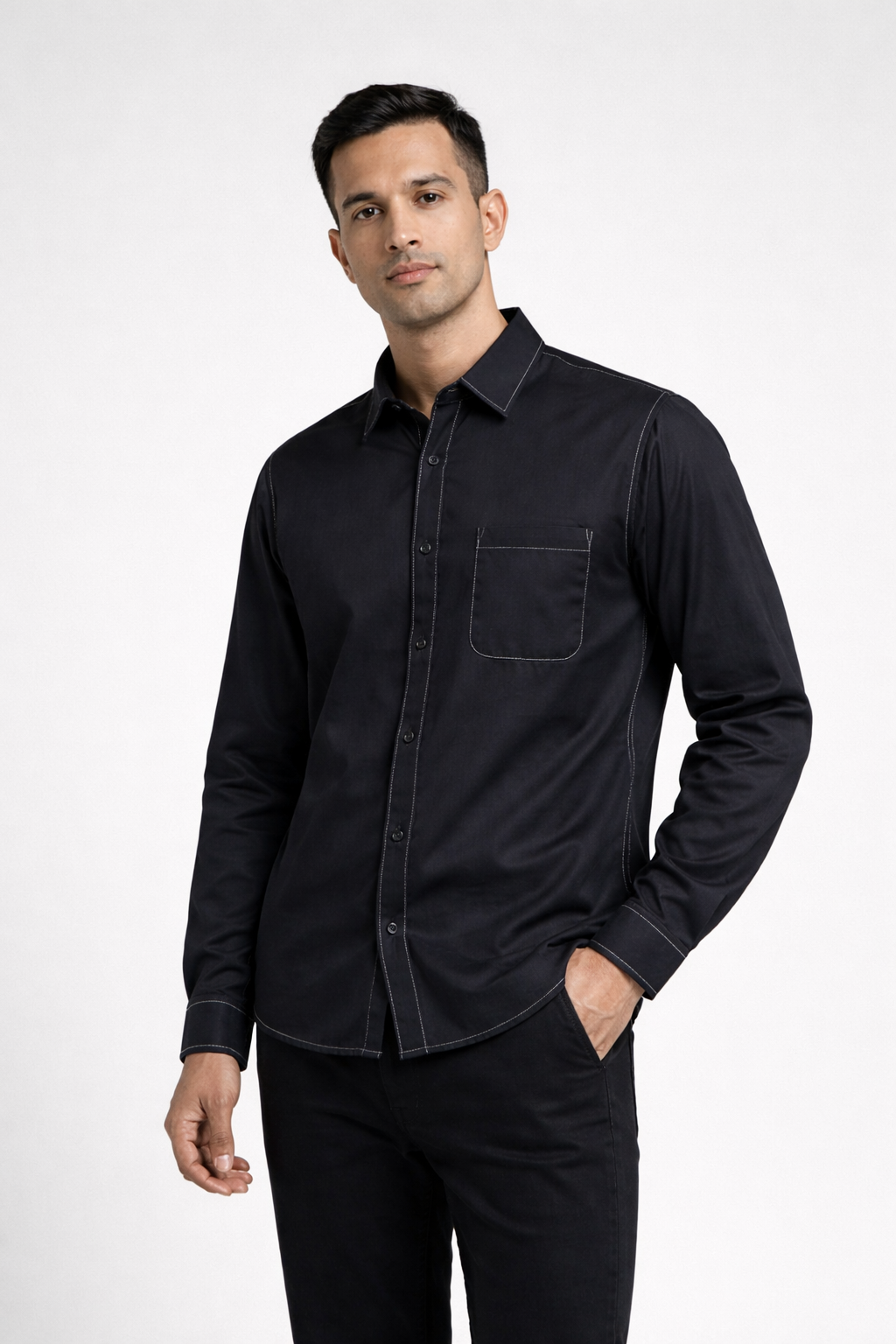 Men’s Black Classic Full Sleeve Shirt
