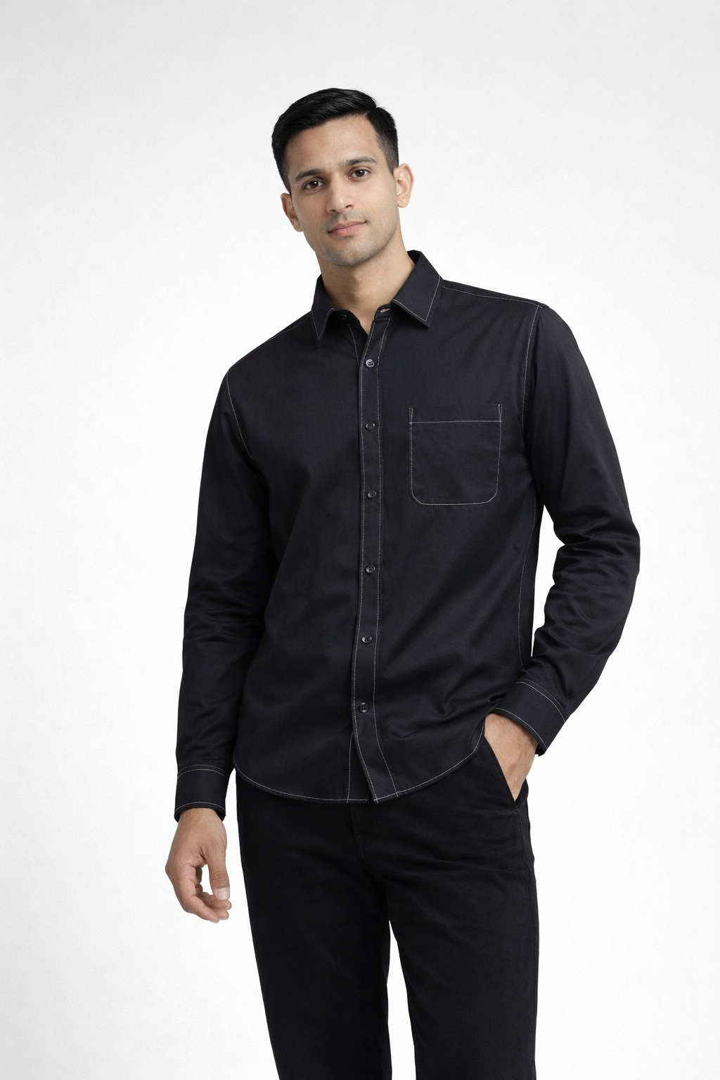 Men’s Black Classic Full Sleeve Shirt