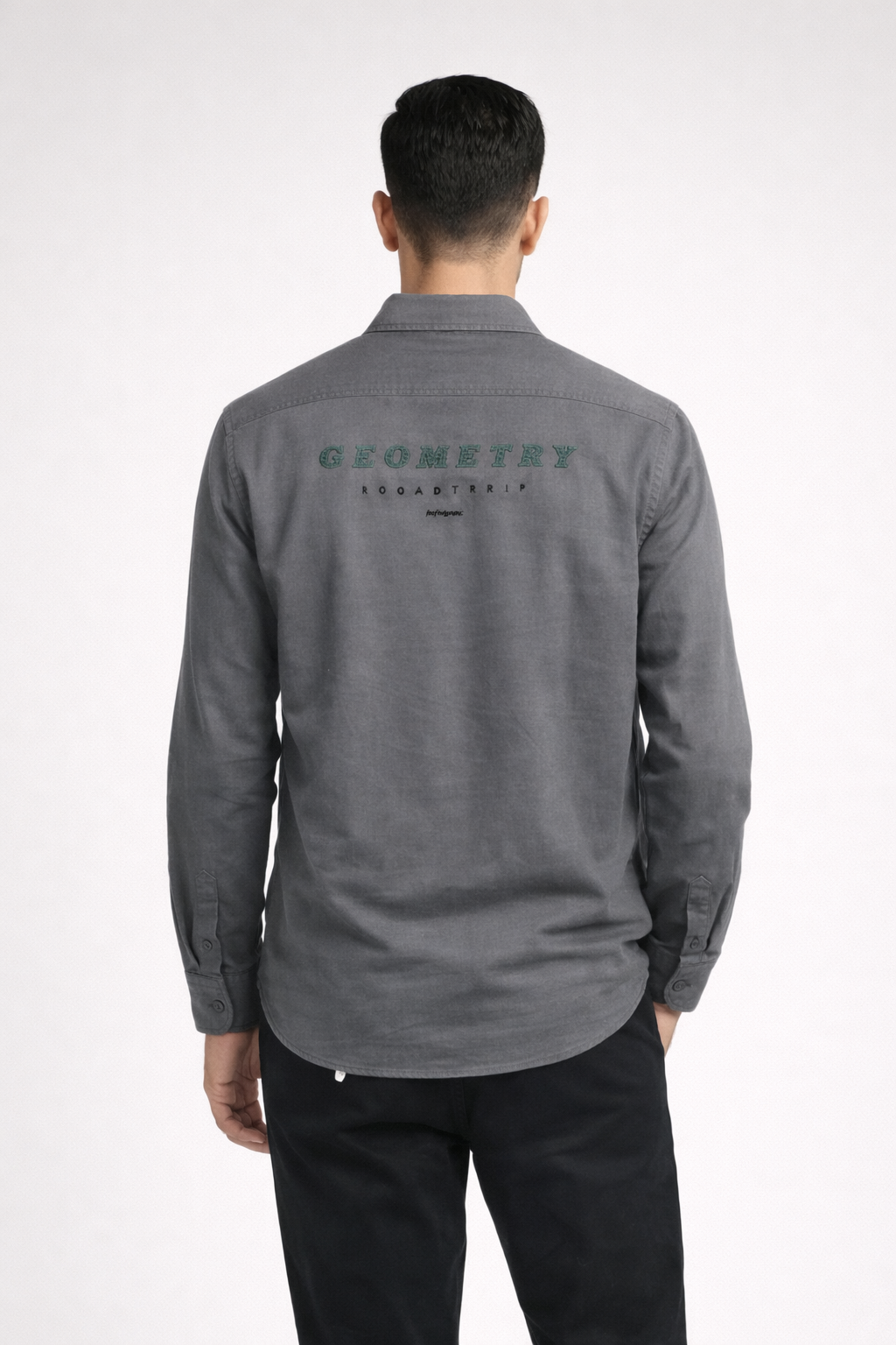 Men’s Solid Grey Utility Shirt