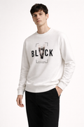 Men’s White Printed Sweatshirt