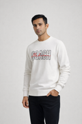 Men’s White Printed Sweatshirt