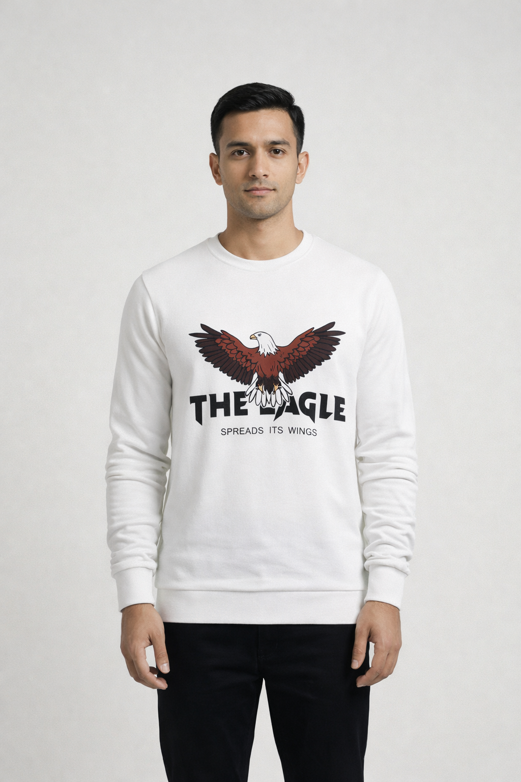 Men’s White Printed Sweatshirt