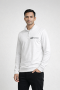 Men’s White Quarter-Zip Sweatshirt