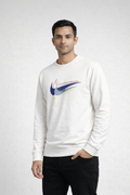 Men’s White Graphic Crewneck Sweatshirt
