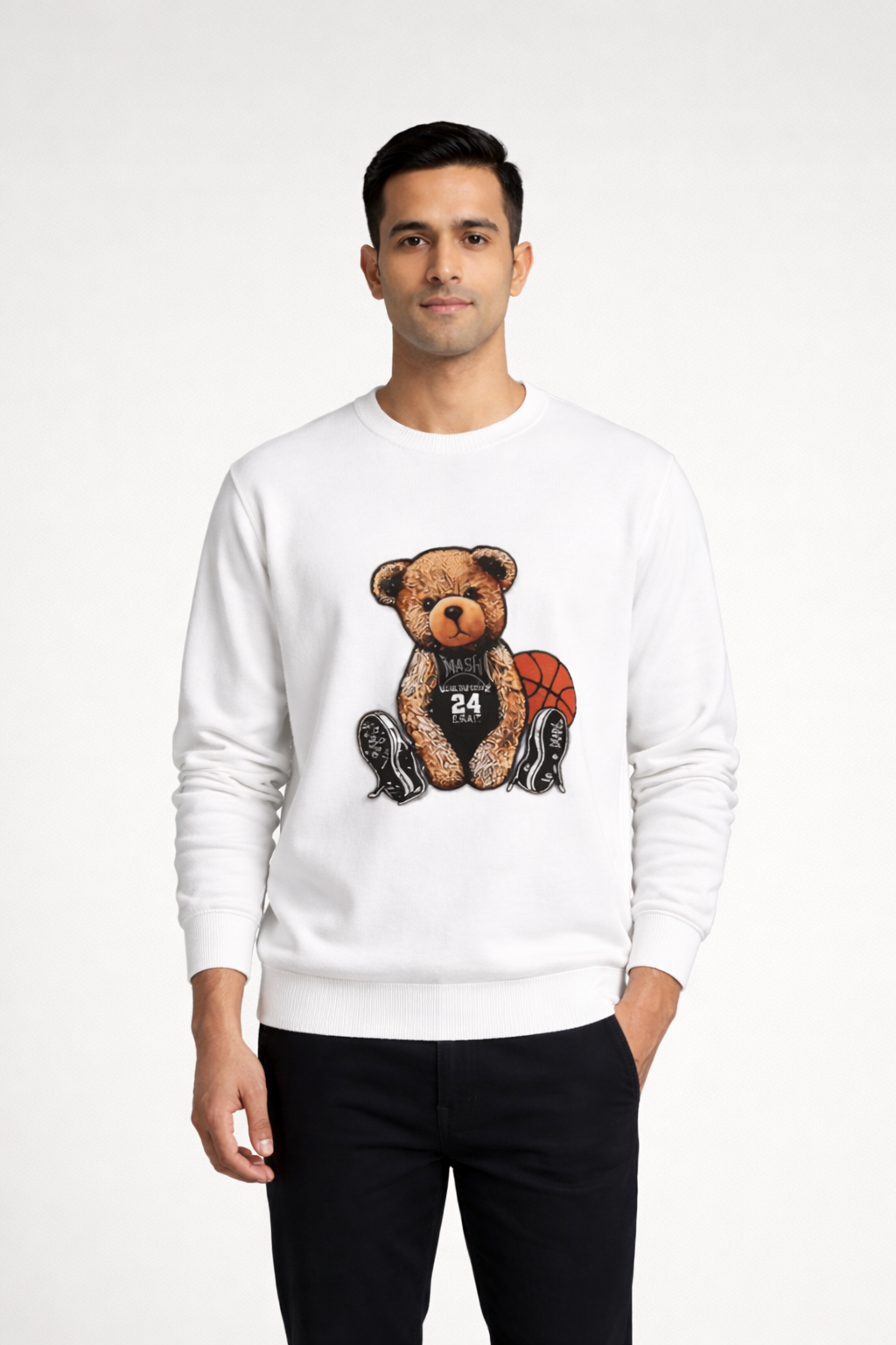 Men’s White Graphic Sweatshirt