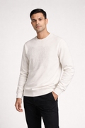 Men’s White Embossed Sweatshirt