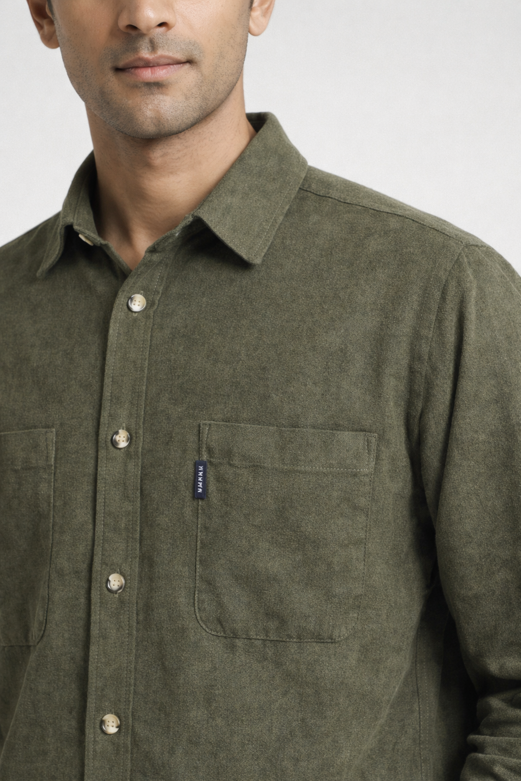 Men’s Olive Green Full Sleeve Casual Shirt