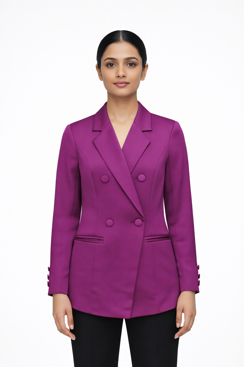 Women’s Violet Tailored Double-Breasted Blazer