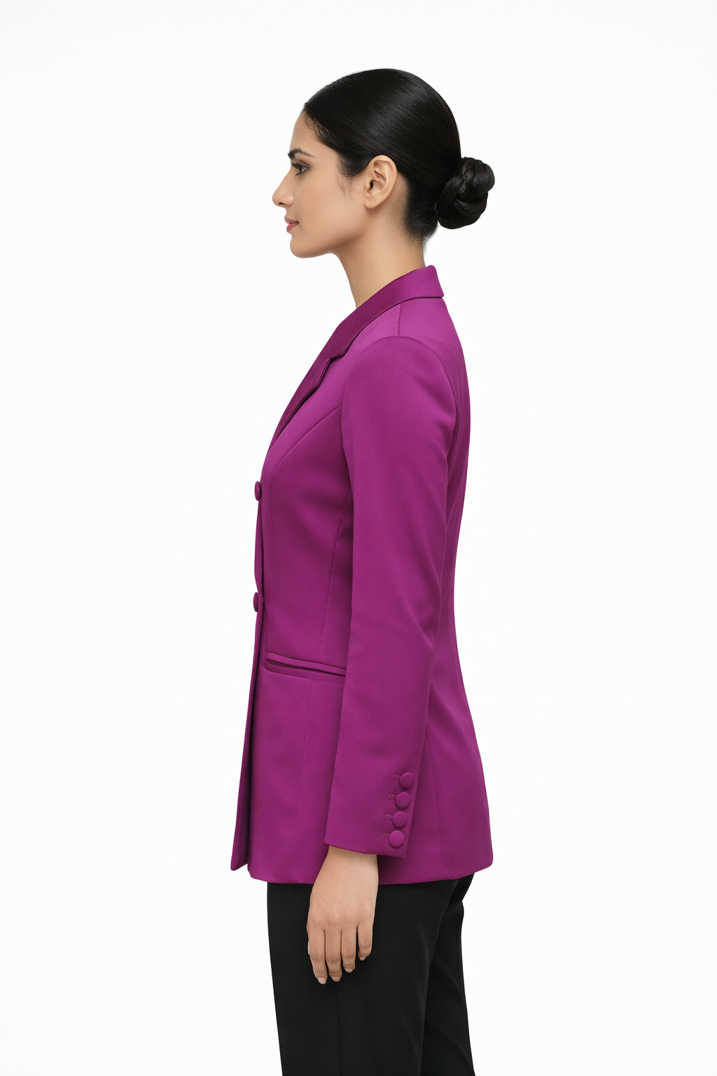 Women’s Violet Tailored Double-Breasted Blazer